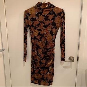 Dynamite, size XS, fall floral bodycon dress